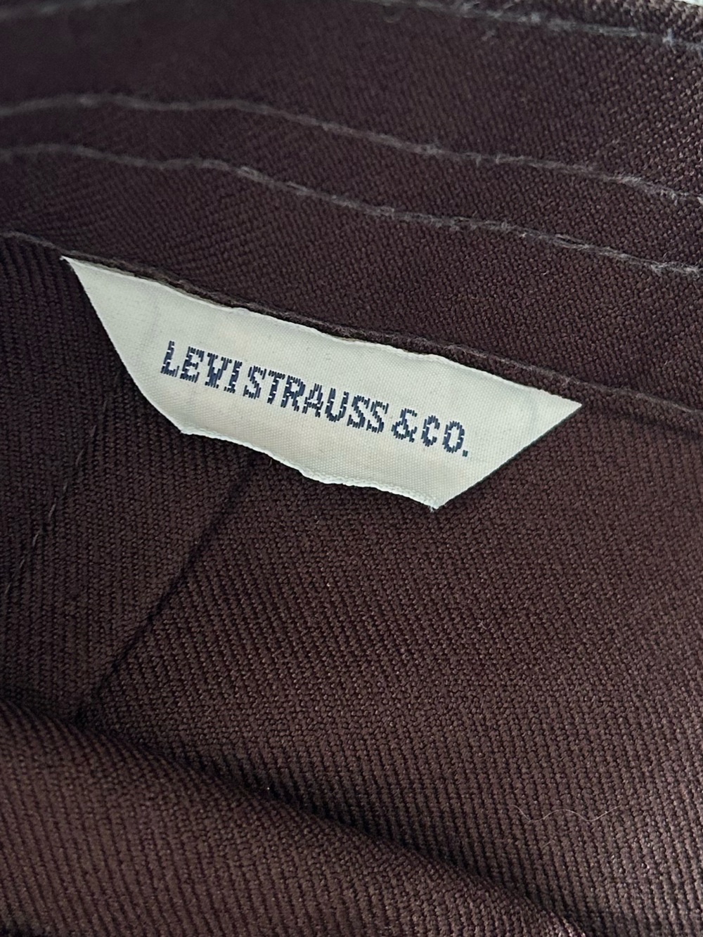 Vintage 70s Levi’s Strauss & Co Chocolate Brown Wide Leg Pants 1970s Retro - Picture 4 of 7